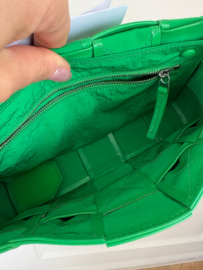 Bottega Veneta Parakeet Green Intrecciato Leather Cassette Bag