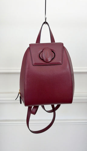 Cartier Burgundy Leather Muste De Cartier Backpack