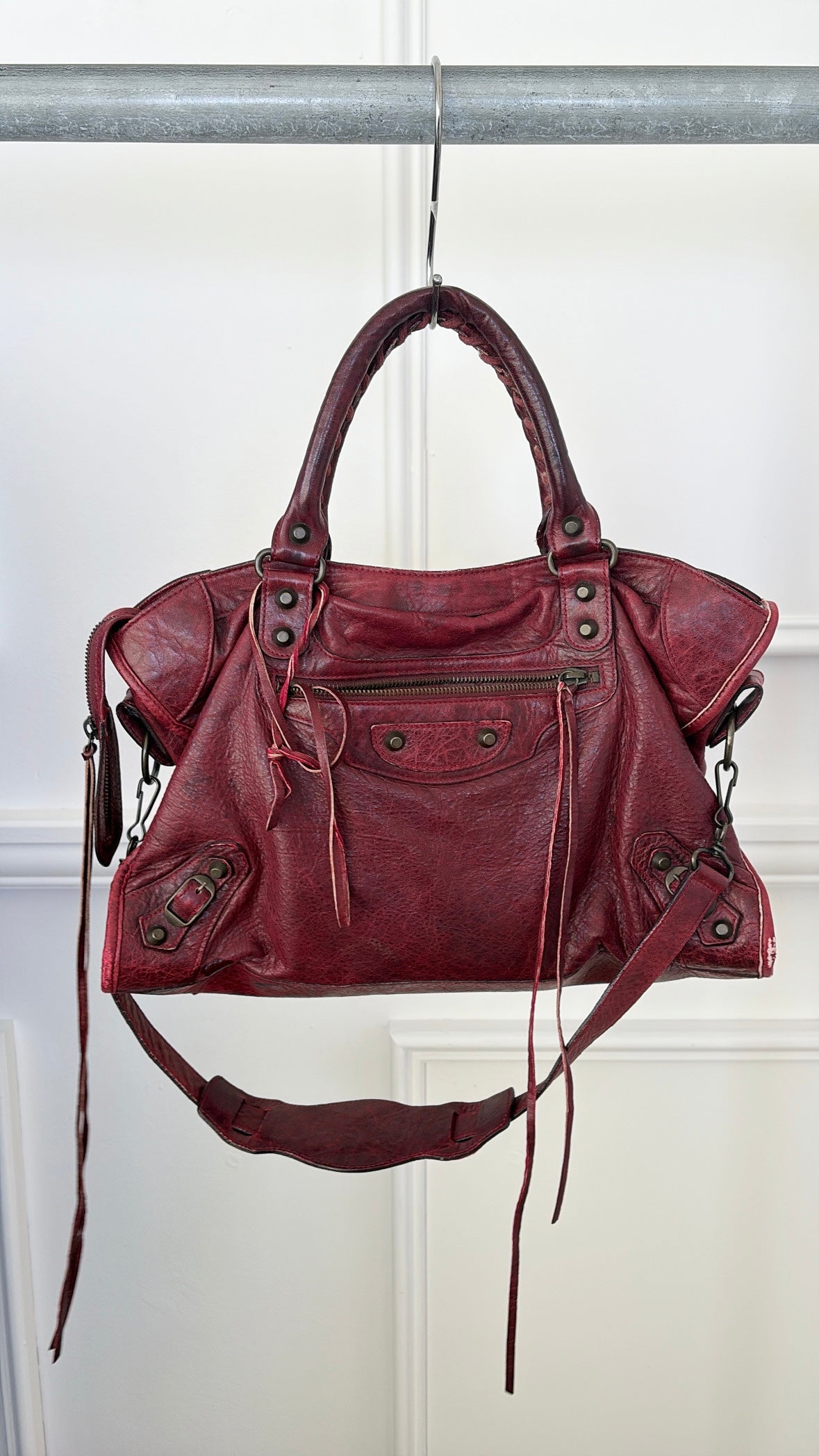 Balenciaga Merlot City Bag