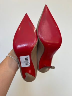 Christian Louboutin Blush Leather Miss Z 100 Pumps, 38.5