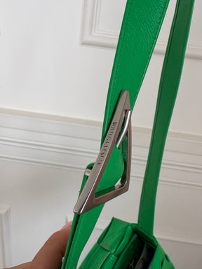 Bottega Veneta Parakeet Green Intrecciato Leather Cassette Bag