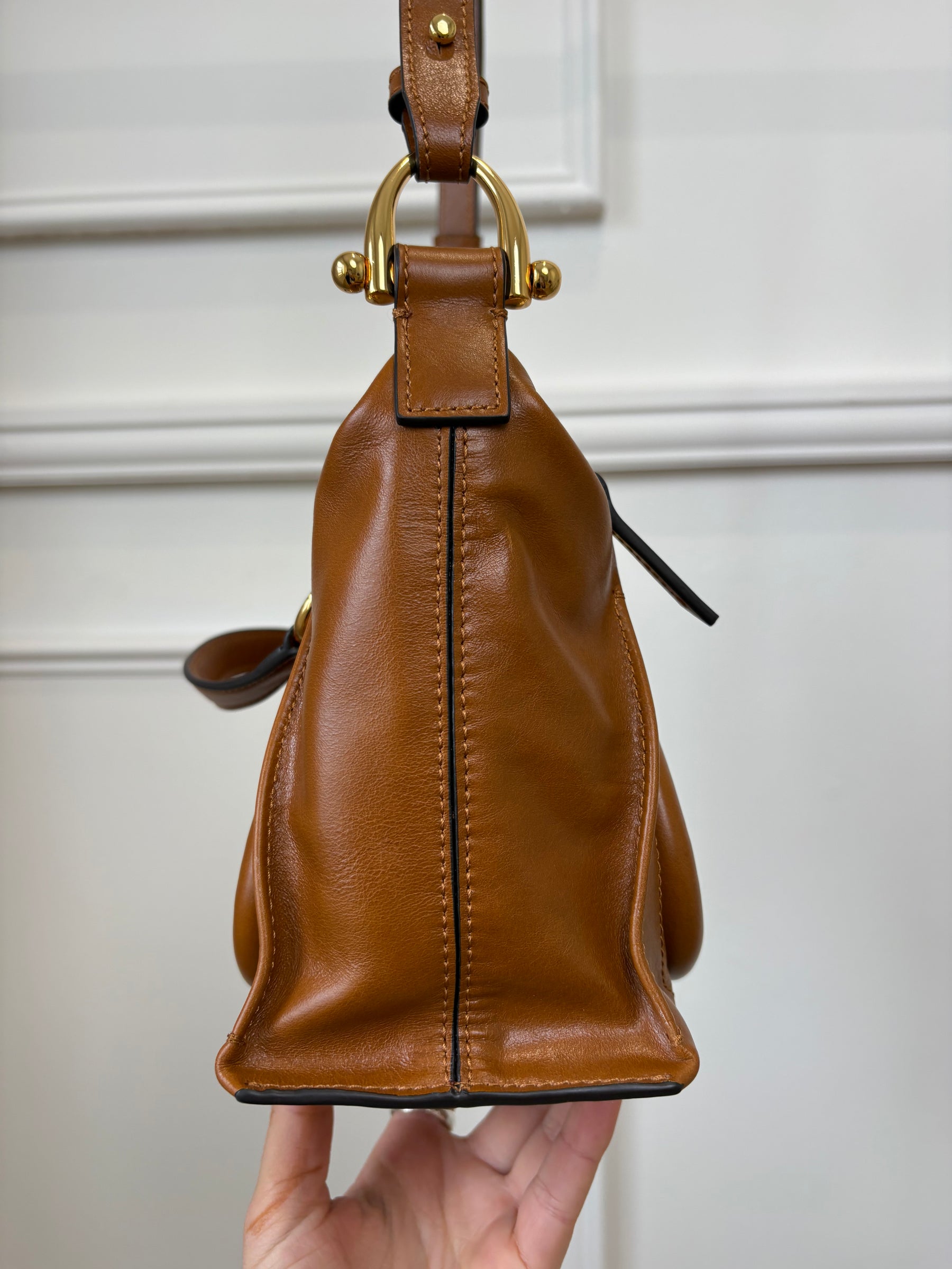 Chloé Tan Leather Paraty Bag