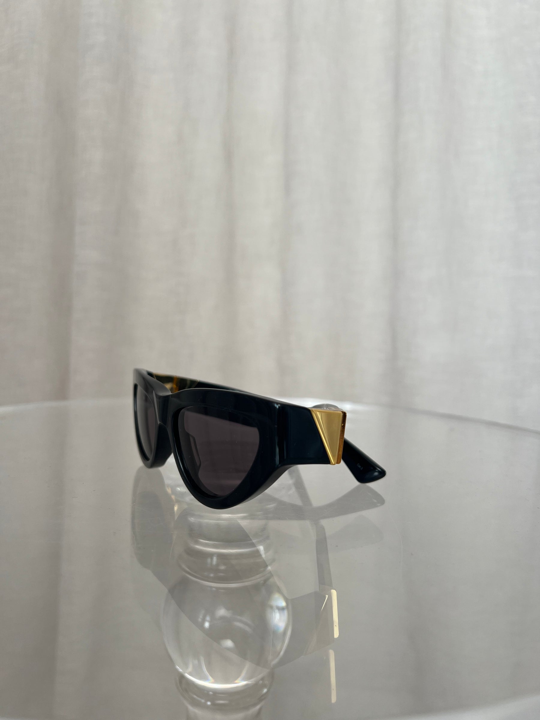 Bottega Veneta Black Cat Eye Sunglasses