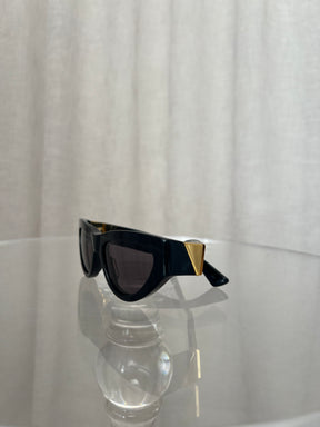 Bottega Veneta Black Cat Eye Sunglasses