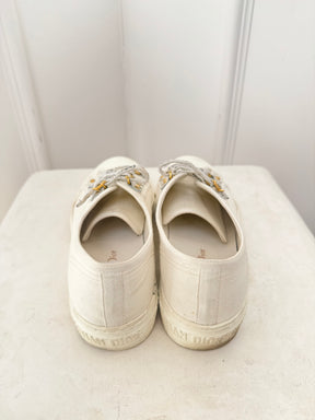 Dior White Canvas Jadior Sneakers, 39