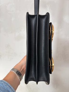 Oroton Black Logo Crossbody Bag