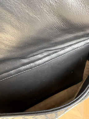 Bottega Veneta Black Intrecciato Leather Double Flap Bag