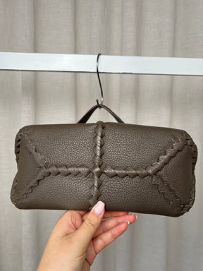 Bottega Veneta Taupe Leather Cervo Shoulder Bag