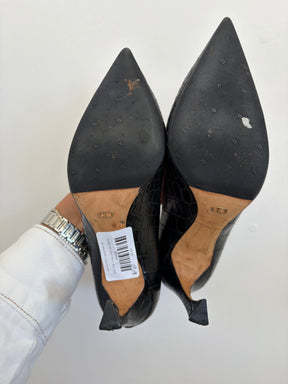 Dior Croc Effect Leather Pumps, 39