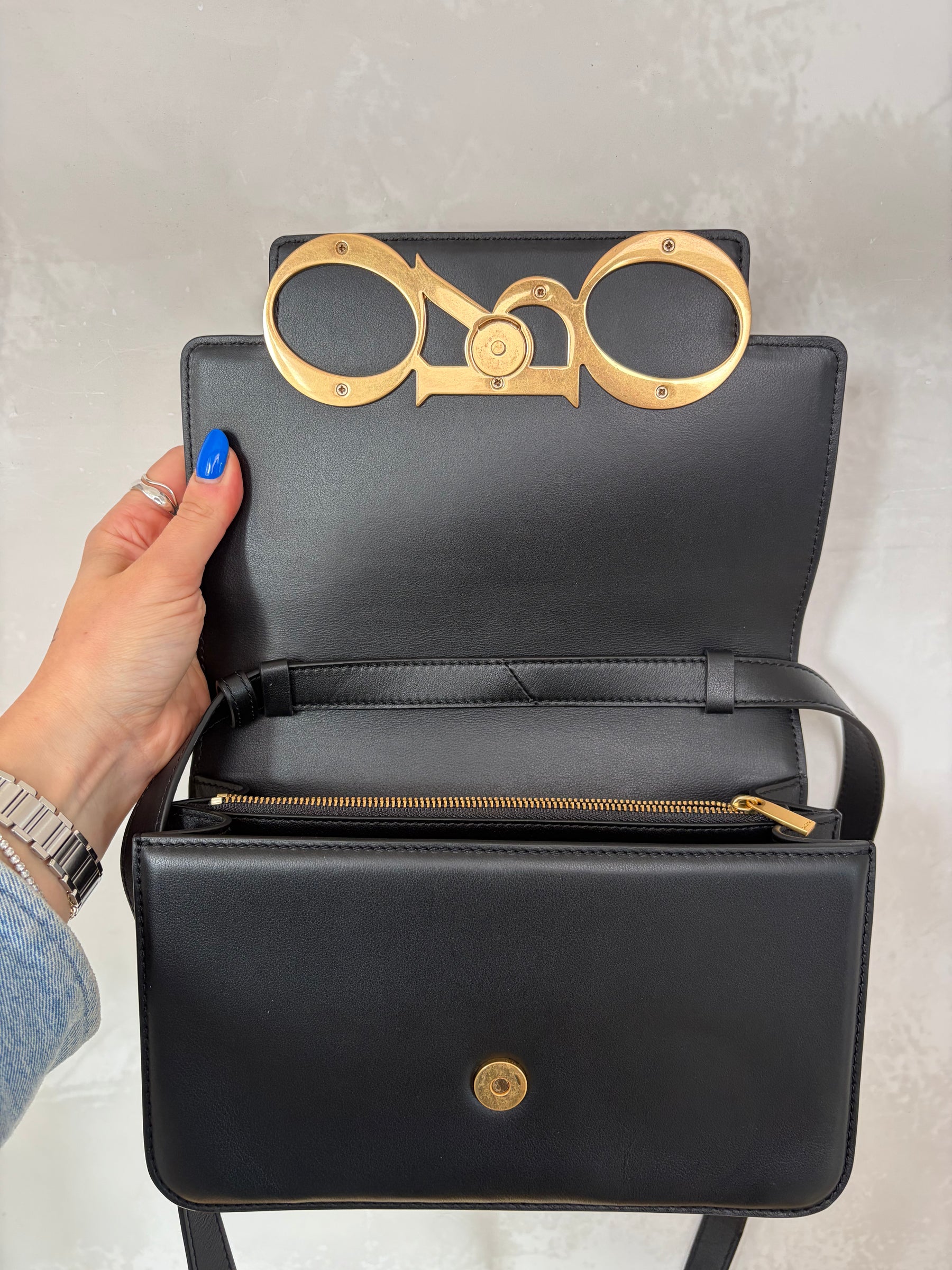 Oroton Black Logo Crossbody Bag