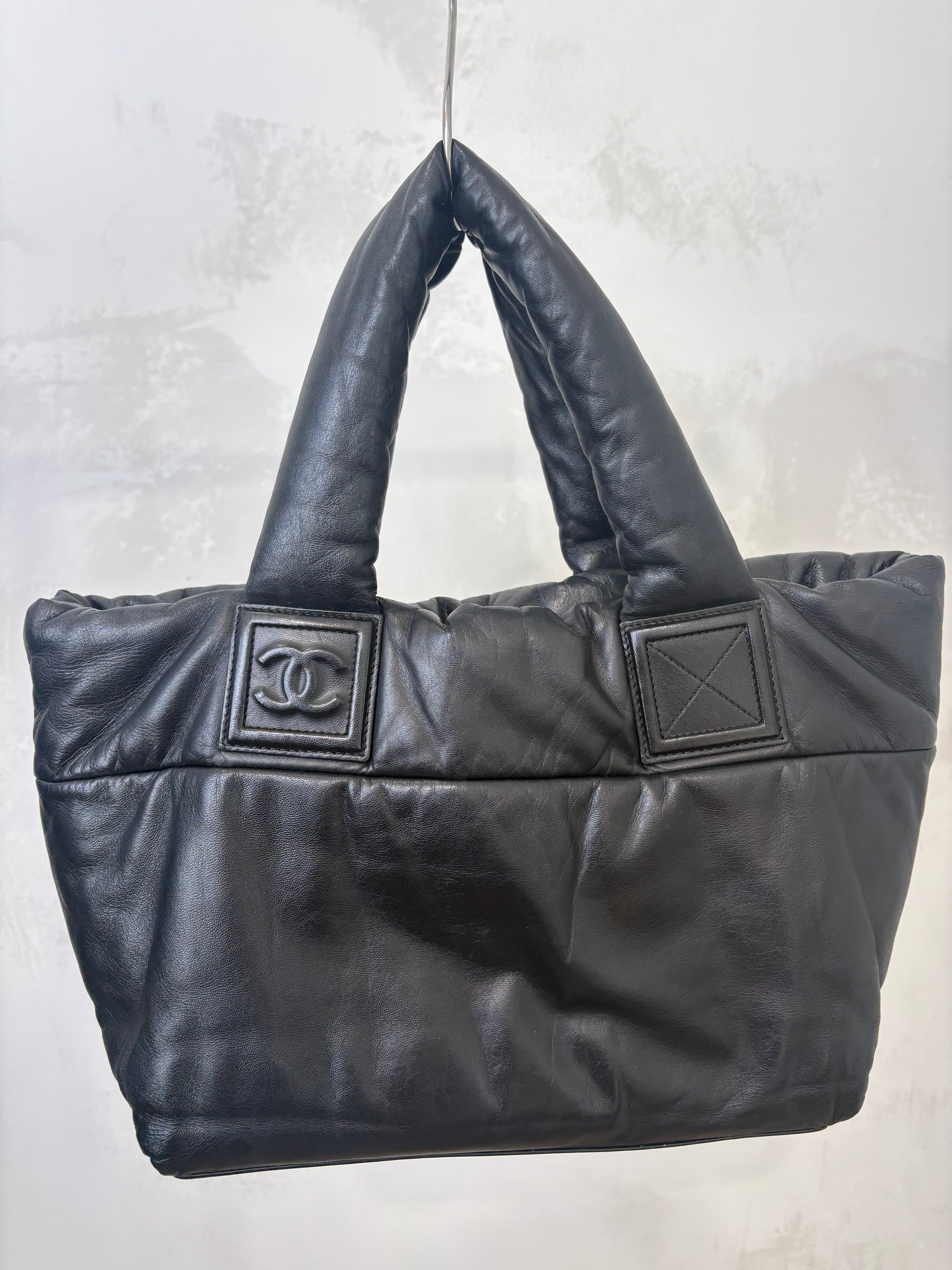 Chanel Black Leather Coco Cocoon Tote