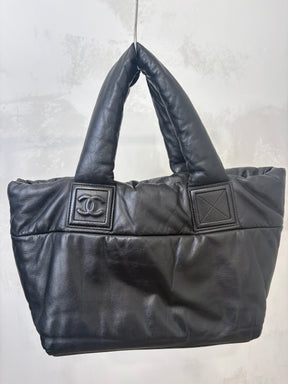 Chanel Black Leather Coco Cocoon Tote