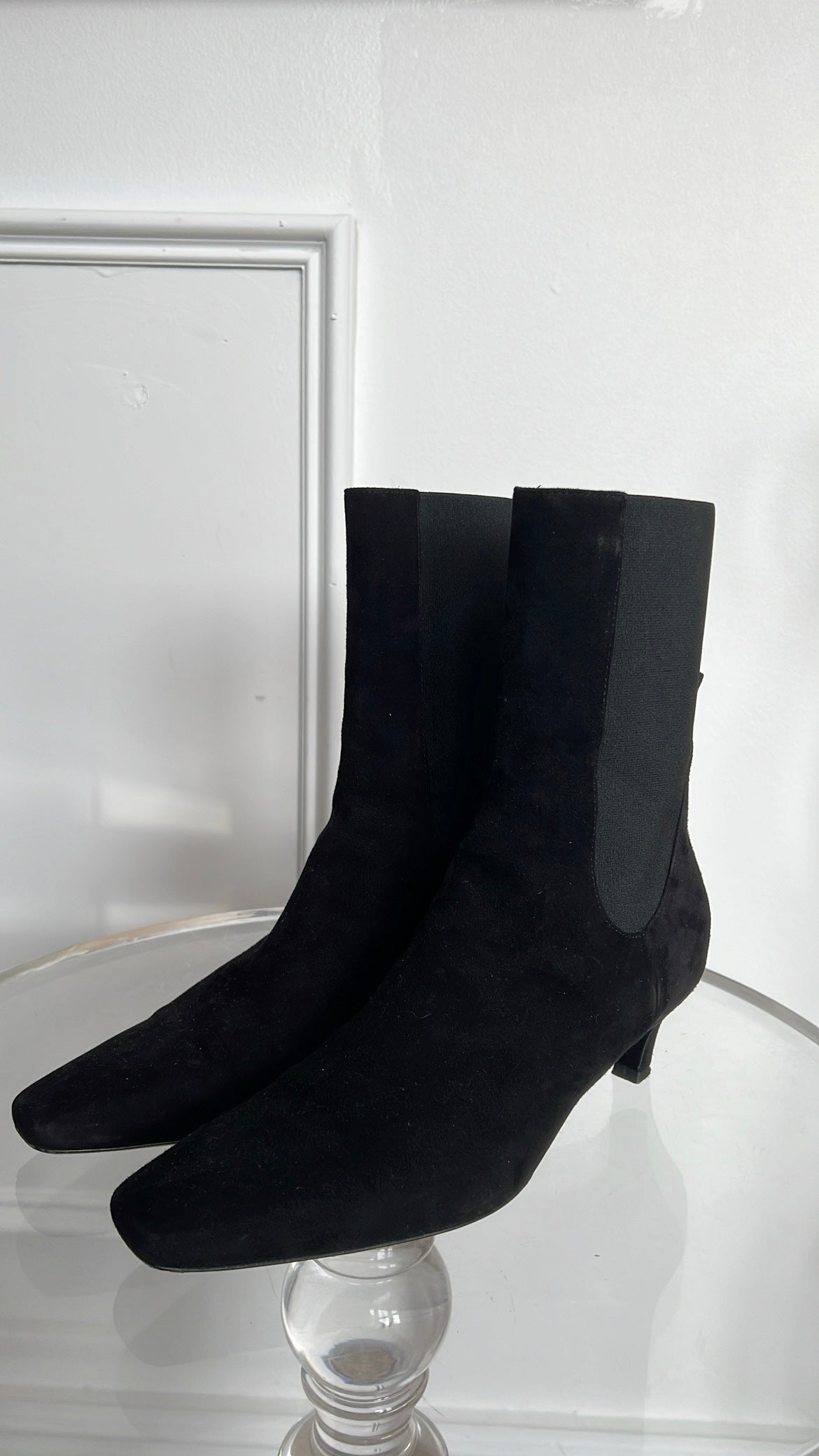 Totême Black Suede Ankle Boots, 37