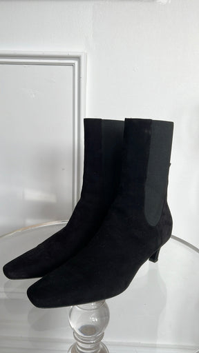 Totême Black Suede Ankle Boots, 37