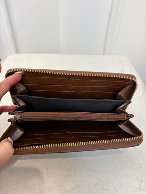 Gucci Canvas Monogram Zip Around Wallet