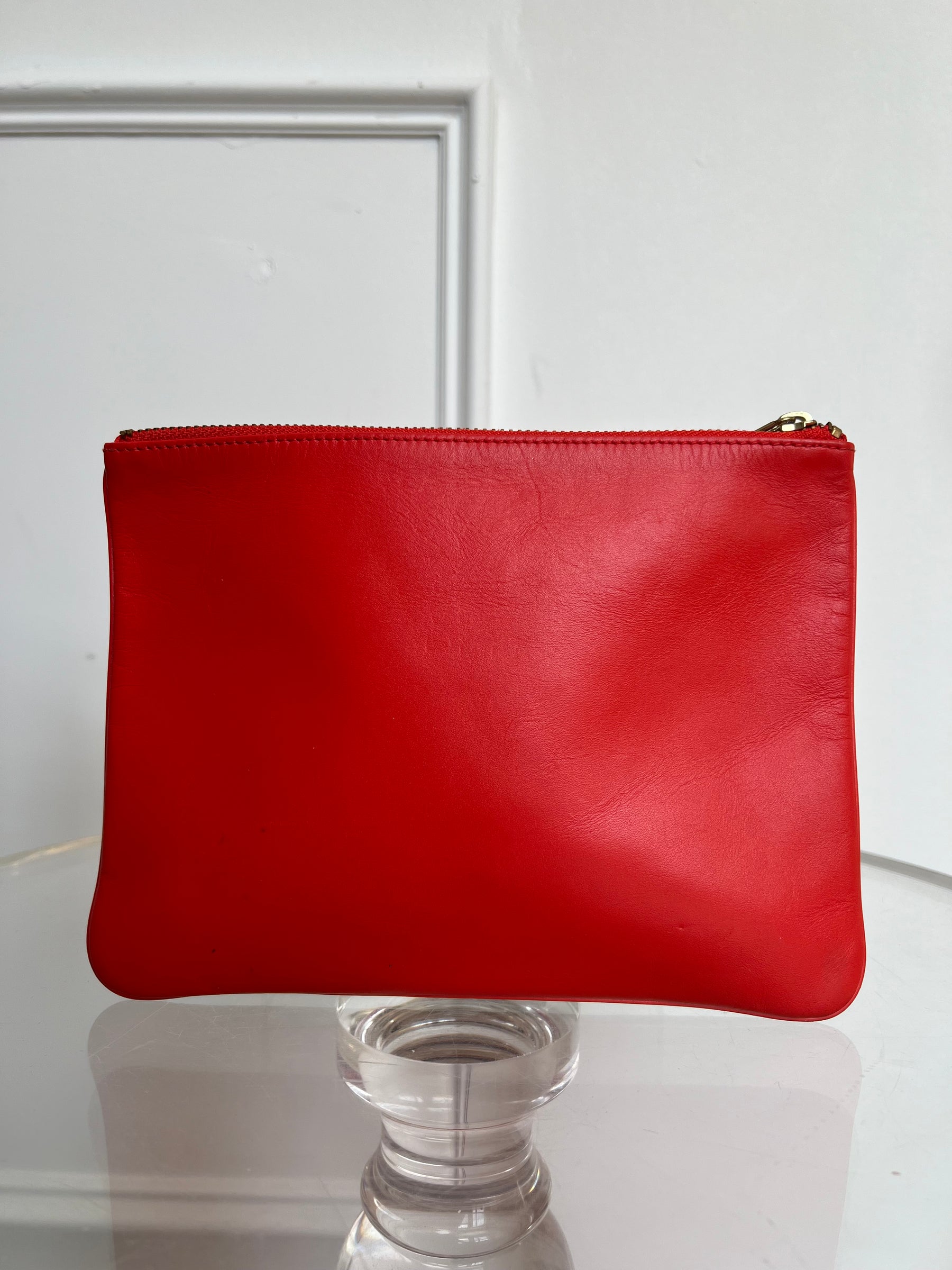 Comme des Garcons Red Leather Pouch