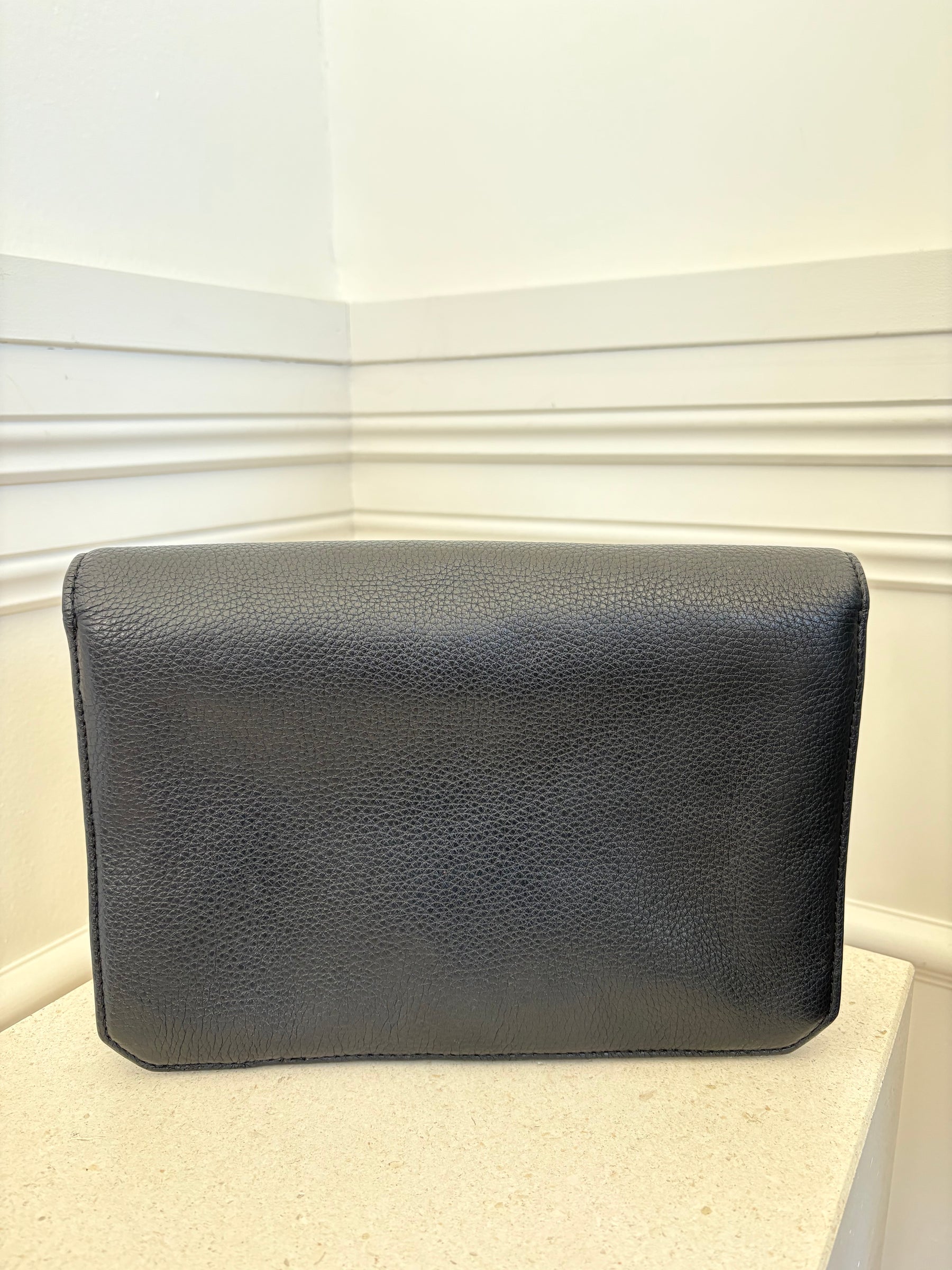 Alexander Wang Black Grained Leather Clutch