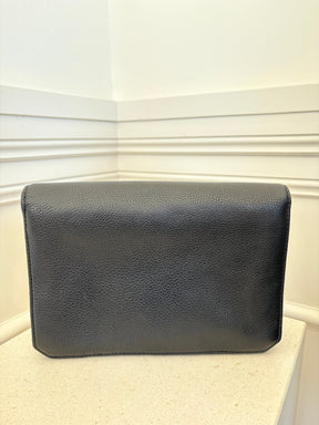 Alexander Wang Black Grained Leather Clutch