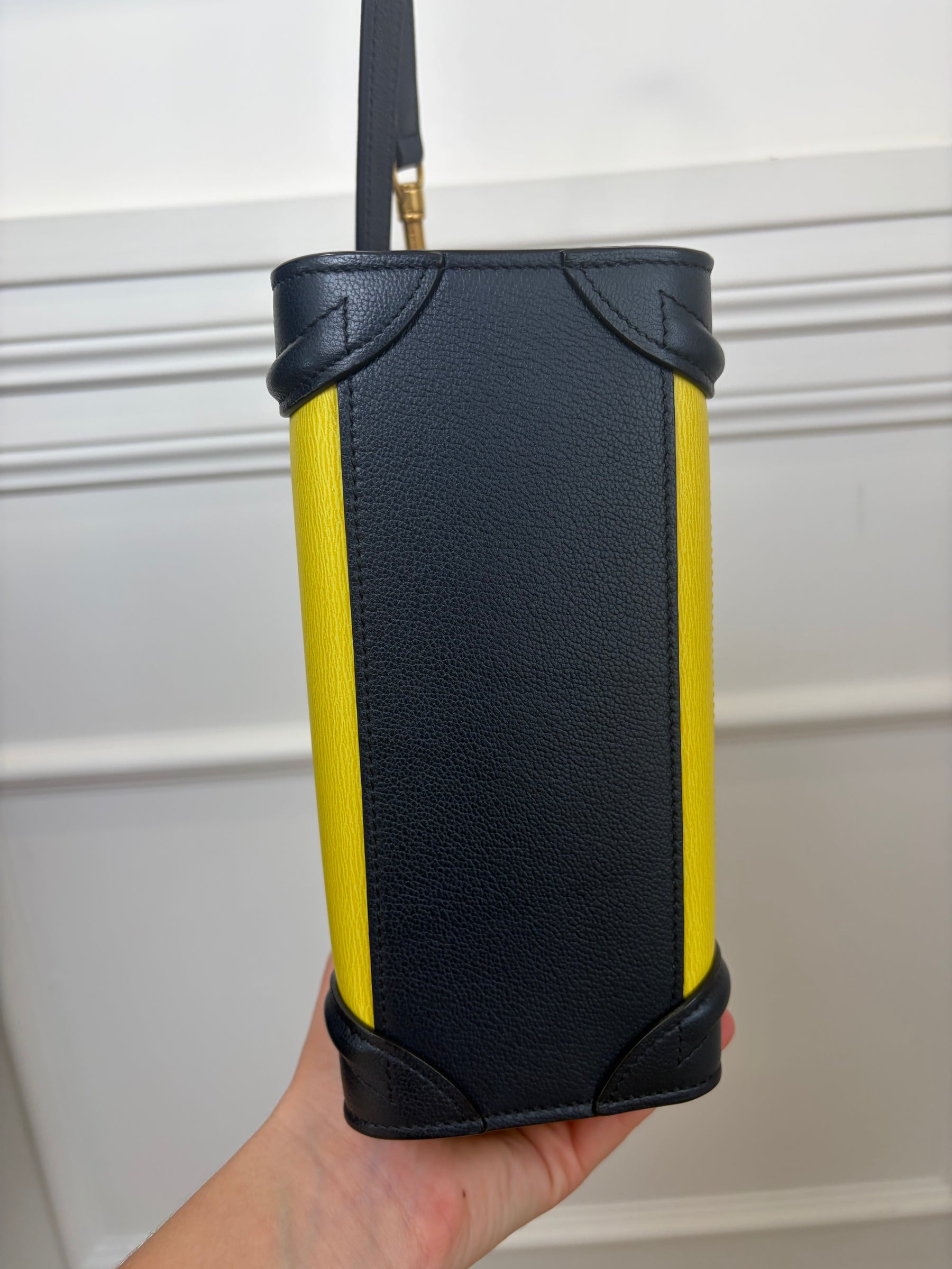 Celine Nano Luggage Tote Tricolour Yellow Black