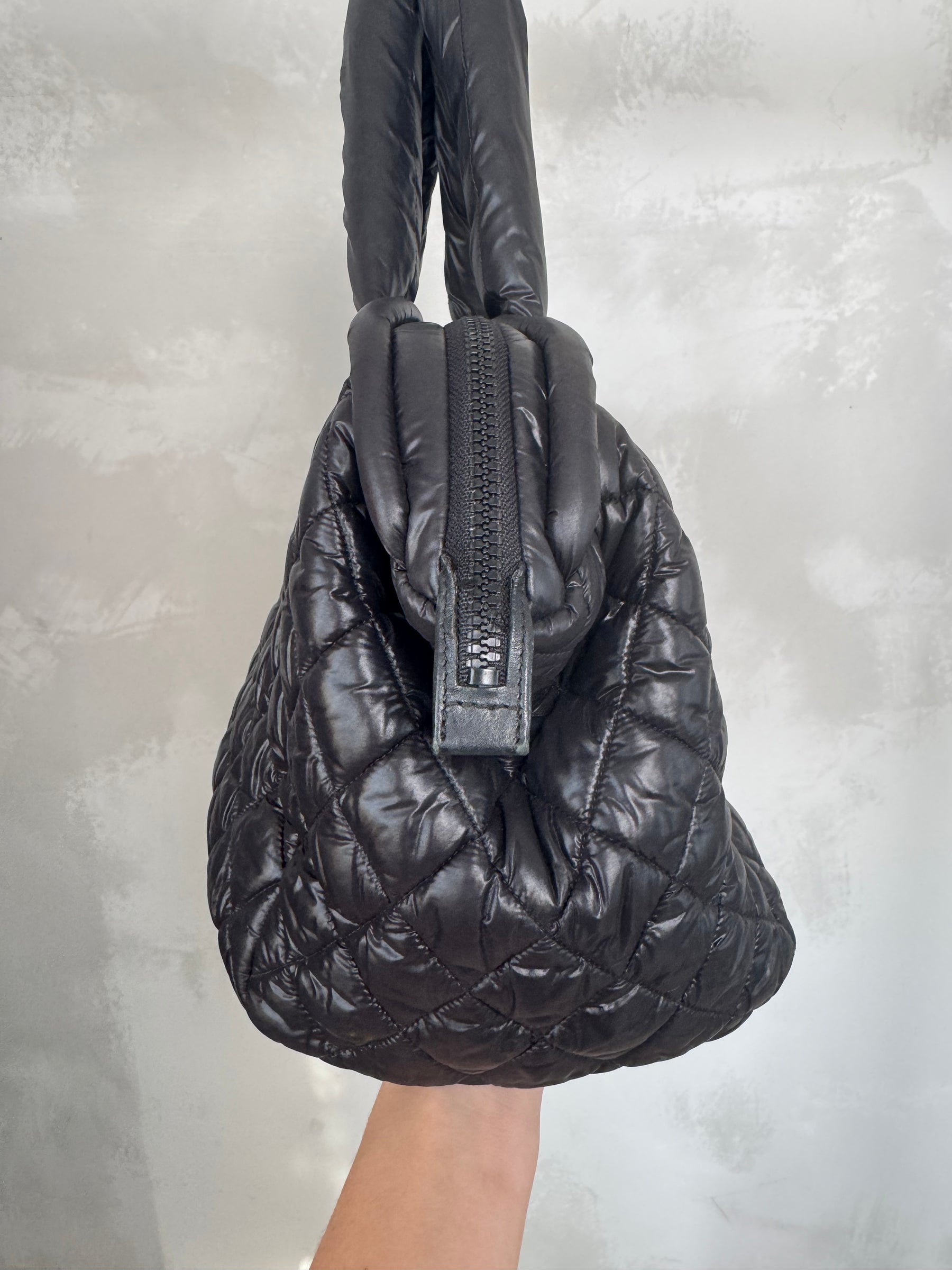 Chanel Coco Cocoon Bowling Bag Black