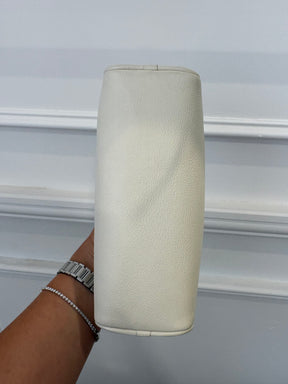 The Row Ivory Grained Leather 90's Bag