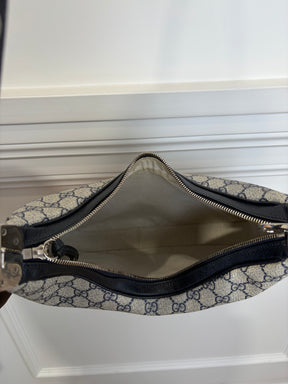 Gucci GG Supreme Canvas Attache Bag Beige / Blue Medium