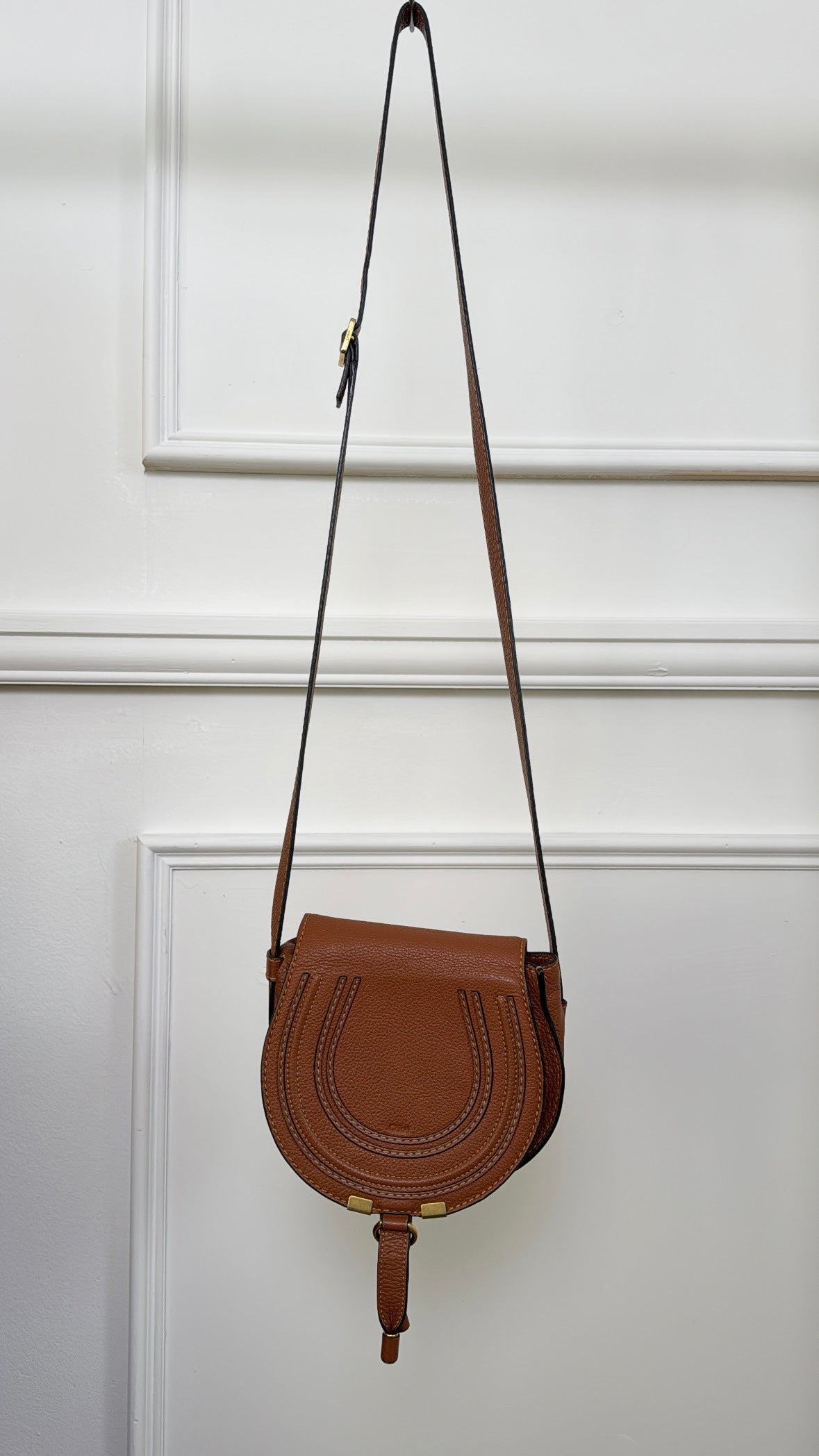 Chloé Tan Leather Marcie Bag