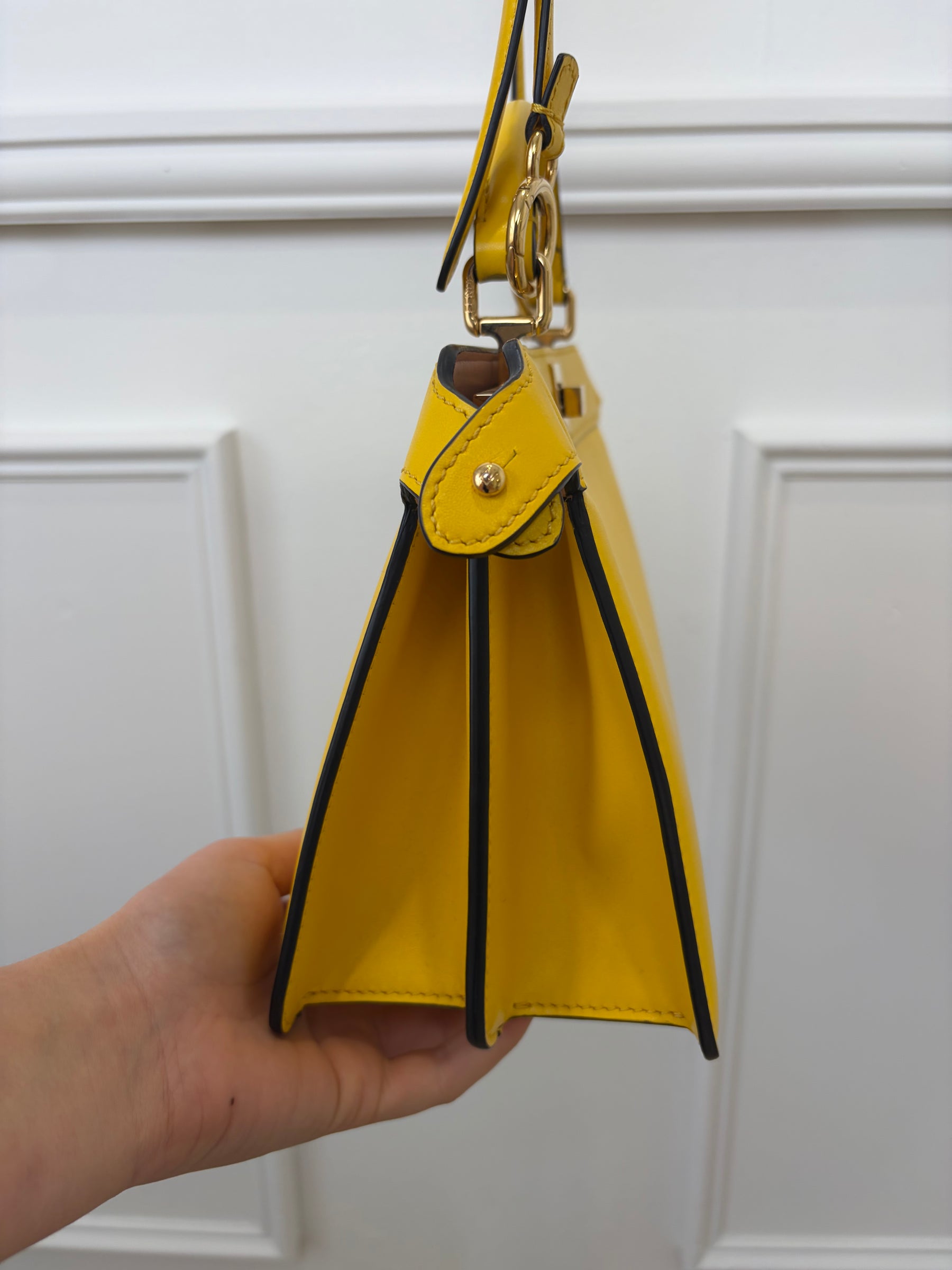 Fendi Yellow Leather ISeeU East-West Peekaboo