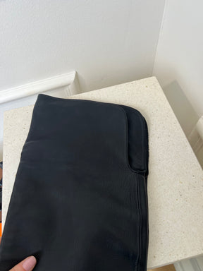 Hermès Black Leather Platform Knee High Boots, 40