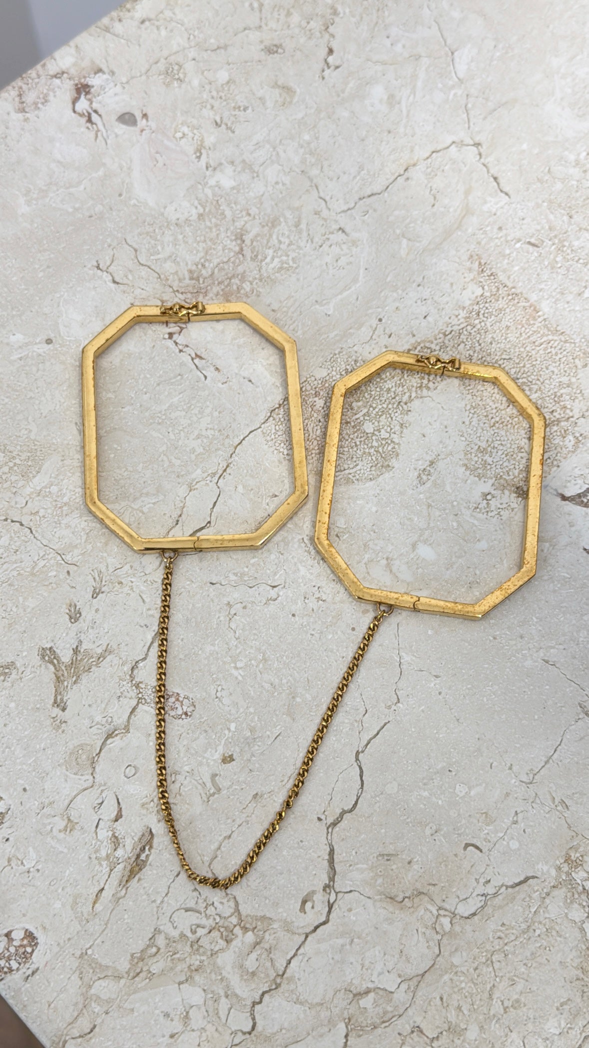 Saint Laurent Menottes Bracelet Gold Tone