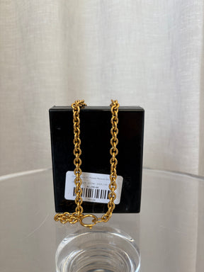 Chanel Vintage CC Pendant Necklace Gold Tone
