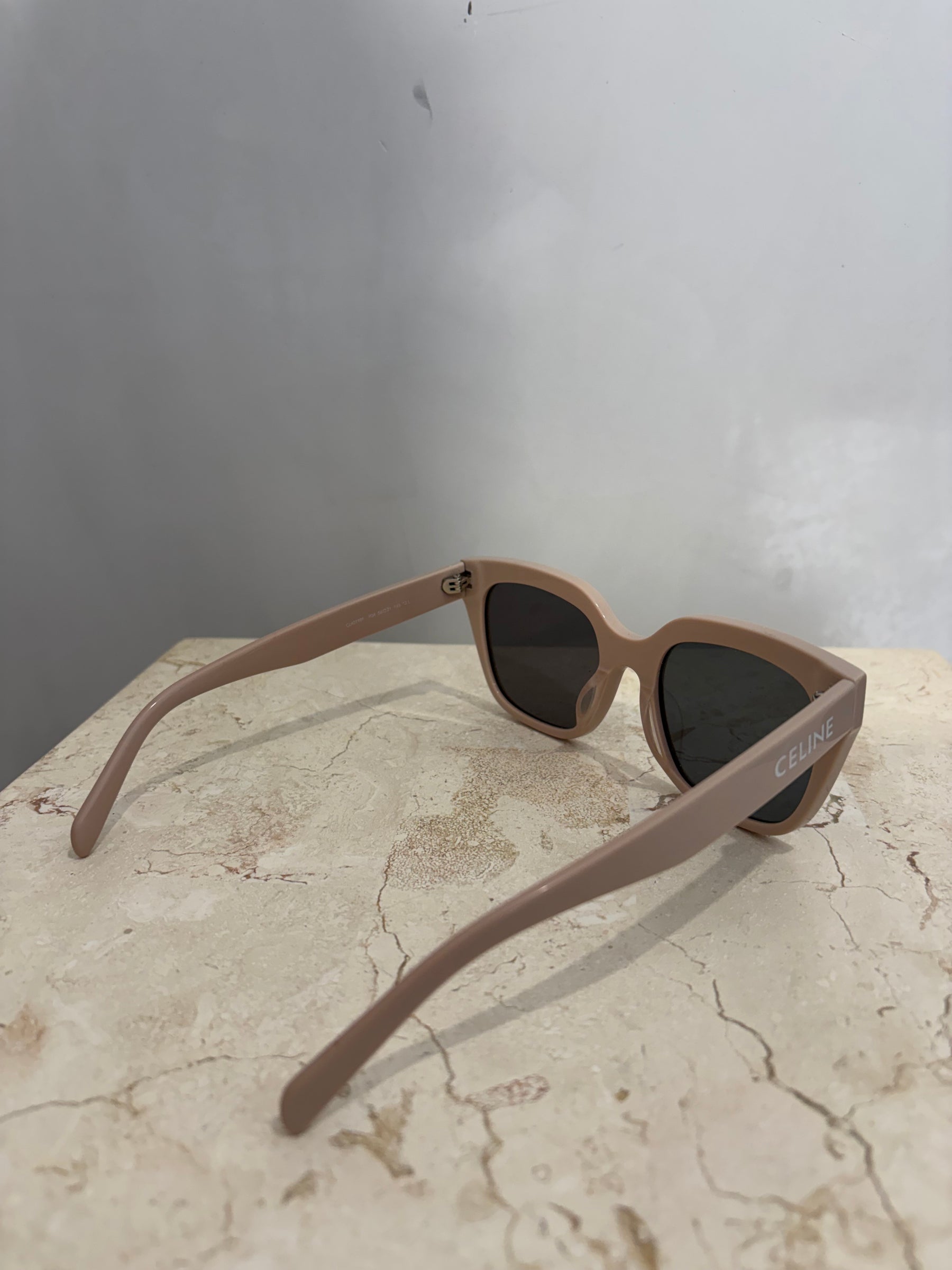 Celine Pale Pink Square Frame Sunglasses