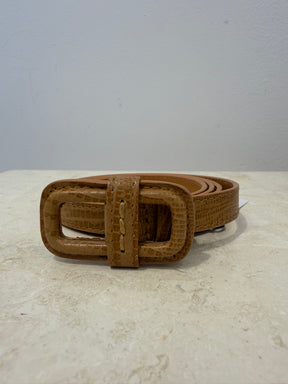 Zimmermann Brown Textured Leather Belt, OS