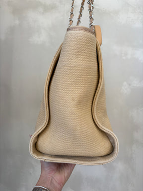 Chanel Beige Canvas Deauville Tote