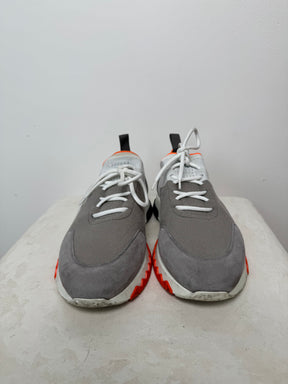 Hermès Grey and White Knit Sneakers, 40
