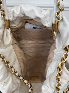 Chanel 22 Mini Hobo Bag In White