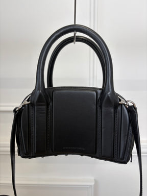 Alexander Wang Black Leather Small Rock Panelled Bag