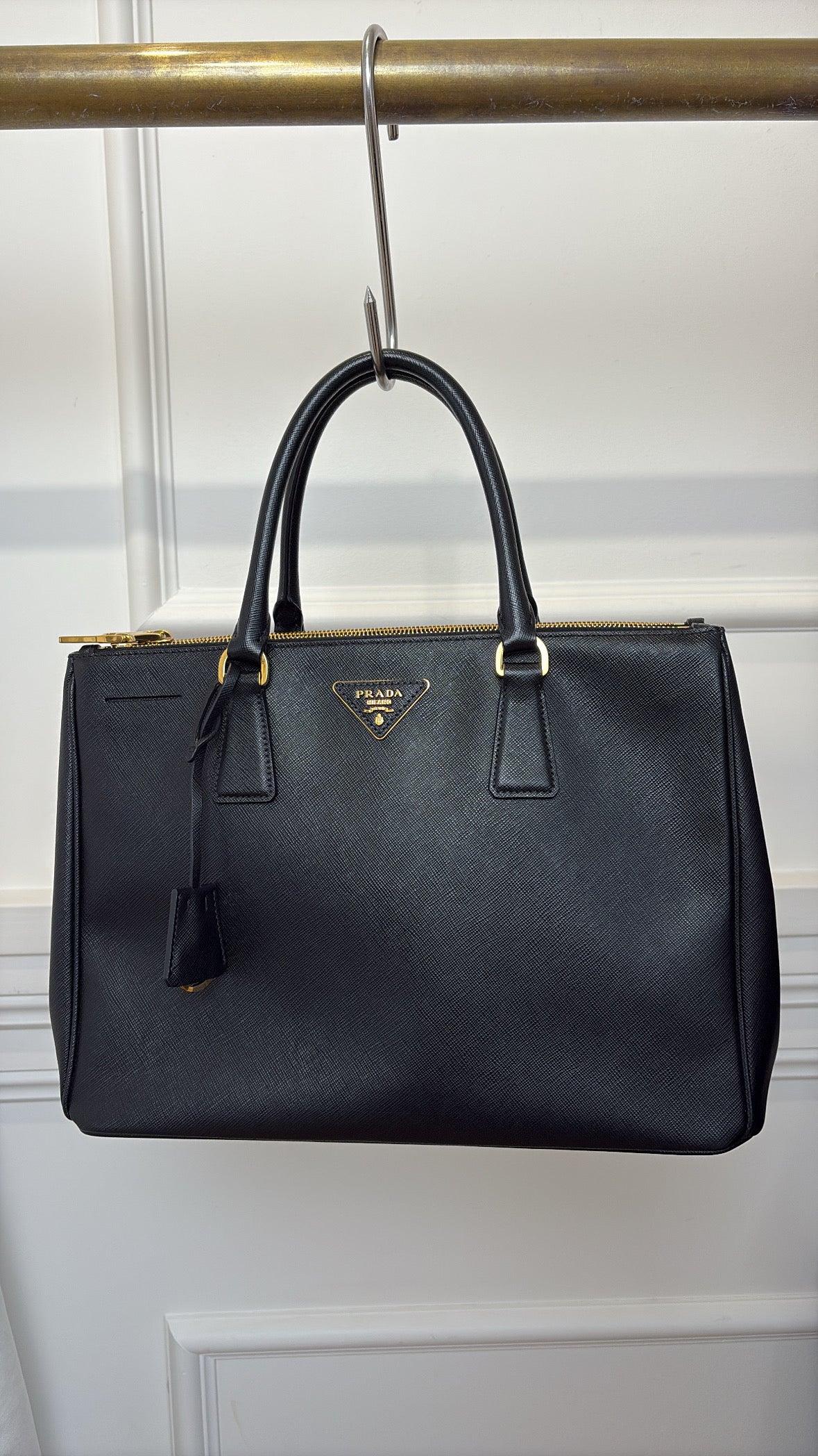 Prada Saffiano Shopping Tote Black