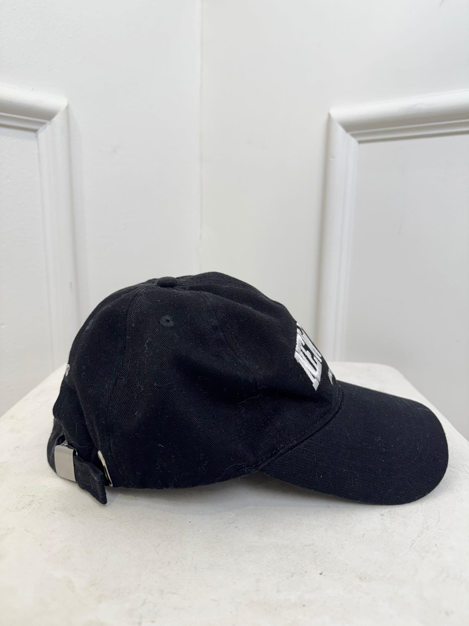 Anine Bing Black and White Logo Cap
