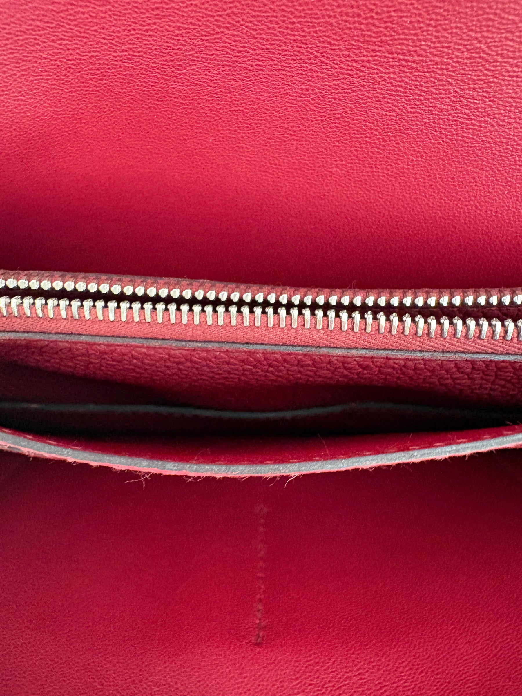 Hermès Burgundy Leather Dogon Wallet