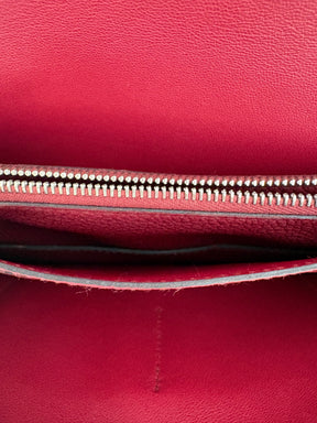 Hermès Burgundy Leather Dogon Wallet
