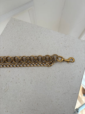 Gucci Gold Tone Logo Chain Belt