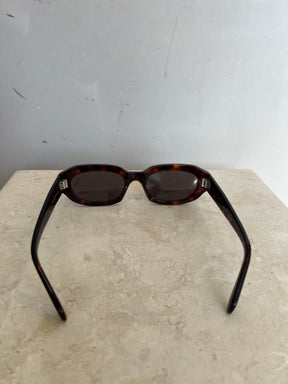 Celine Tortoiseshell Oval Sunglasses