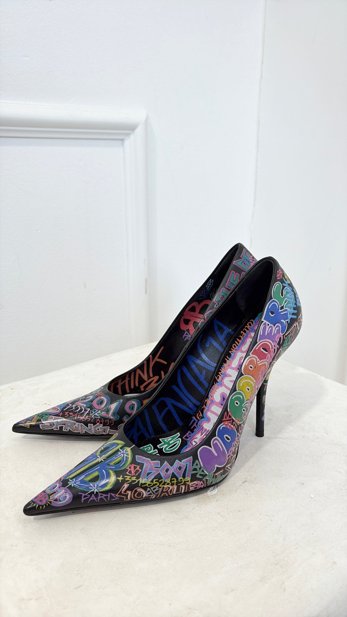 Balenciaga BB Graffiti Heels, 36.5