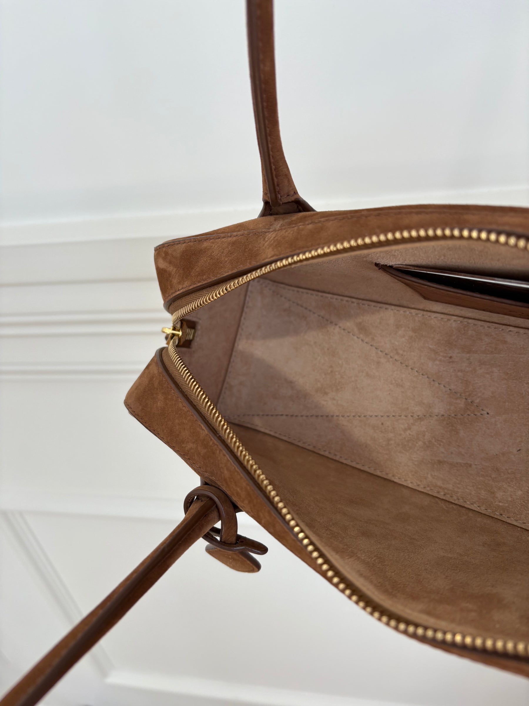 Alaïa Tan Le Teckel medium nubuck shoulder bag