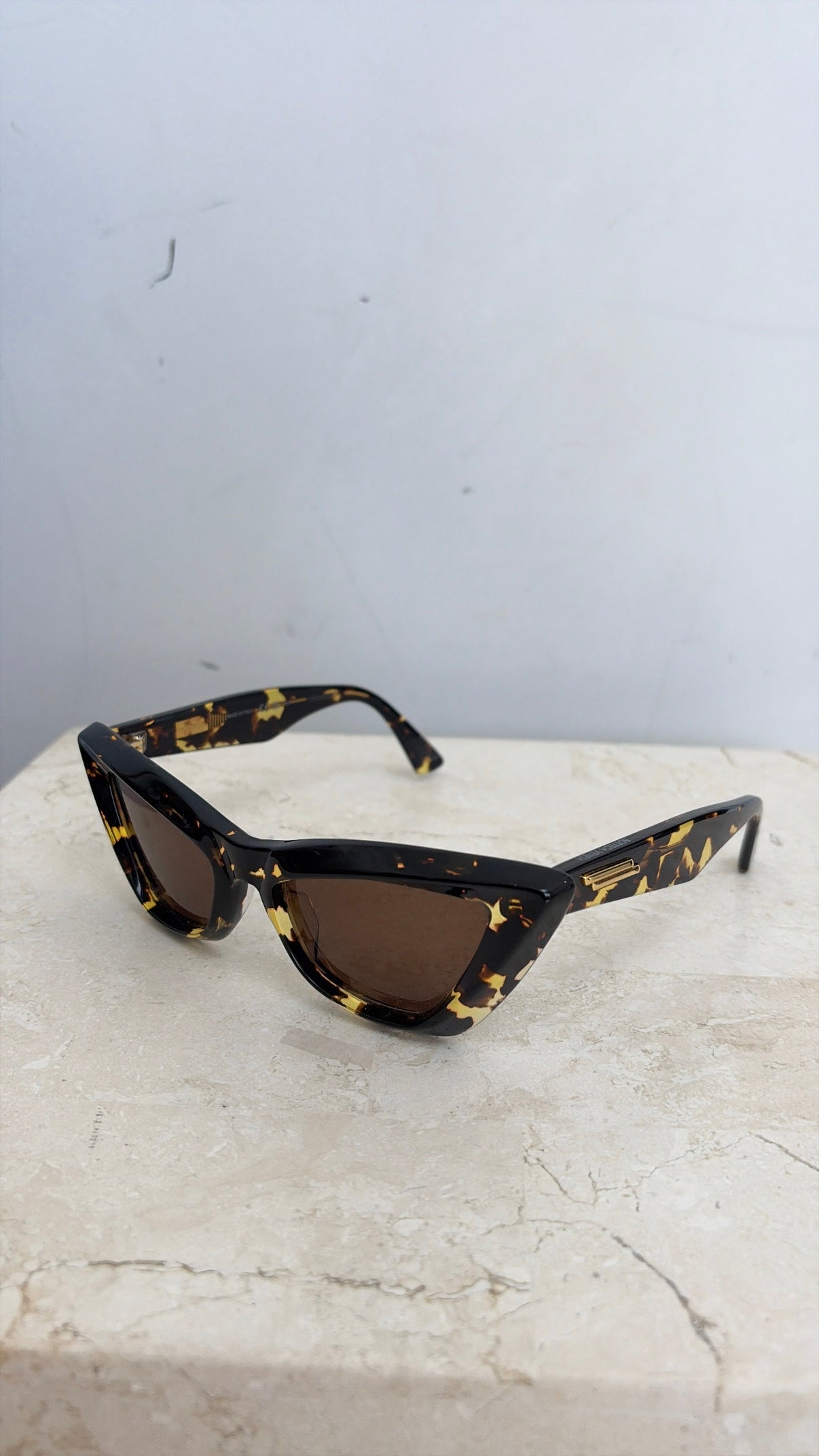 Bottega Veneta Tortoishell Cat Eye Sunglasses