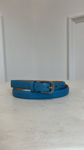Scanlan Theodore Blue Leather Belt, SM