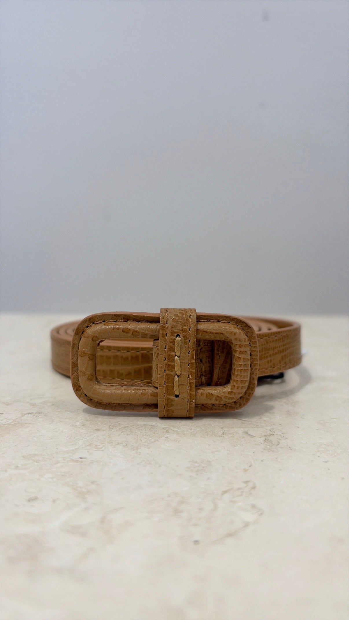 Zimmermann Brown Textured Leather Belt, OS