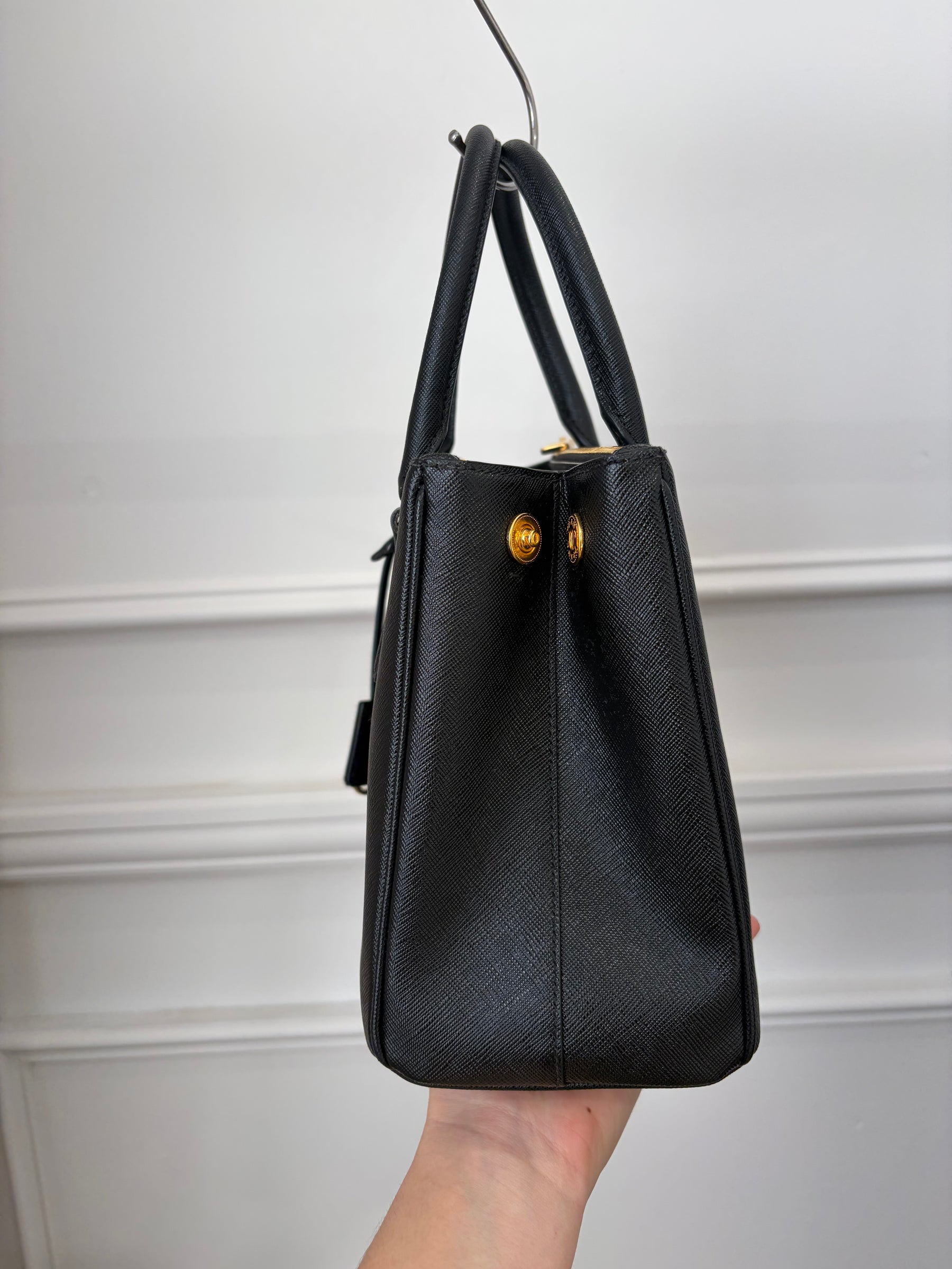 Prada Black Saffiano Leather Galleria Tote