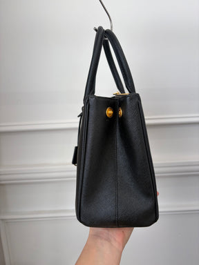 Prada Black Saffiano Leather Galleria Tote